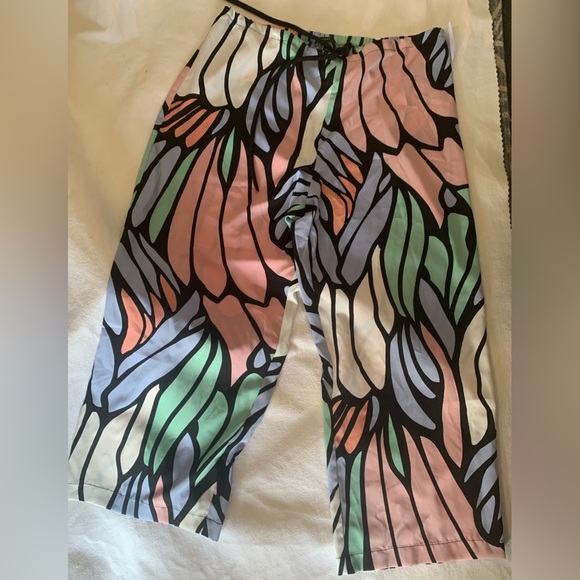 NWT Natori Multicolor Papillion Print Pajama Bottoms Womens Size L Pants R76110 - Picture 1 of 7